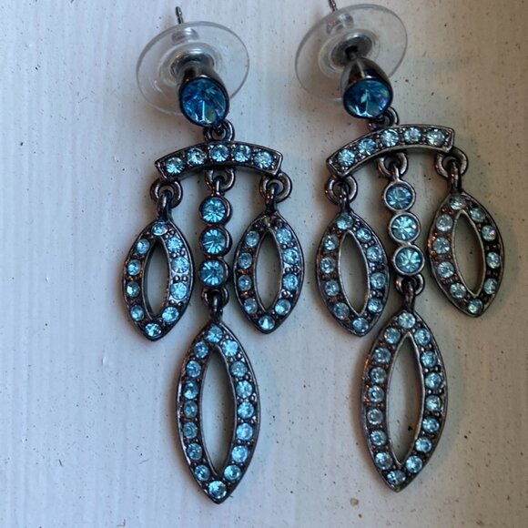 Blue stone earrings - Picture 1 of 2